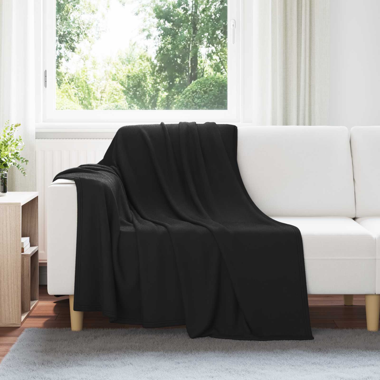 vidaXL Gooi Deken Beige 170 x 130 cm Fleece