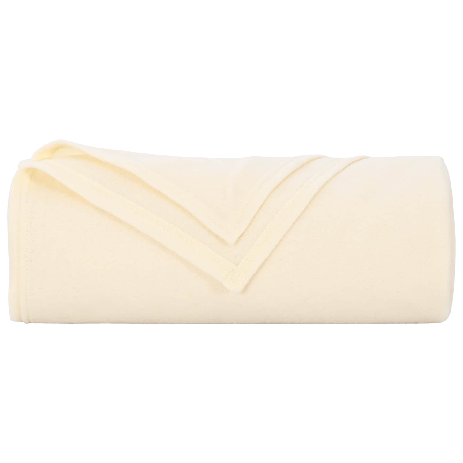 vidaXL Gooi Deken Crème 210 x 140 cm Fleece