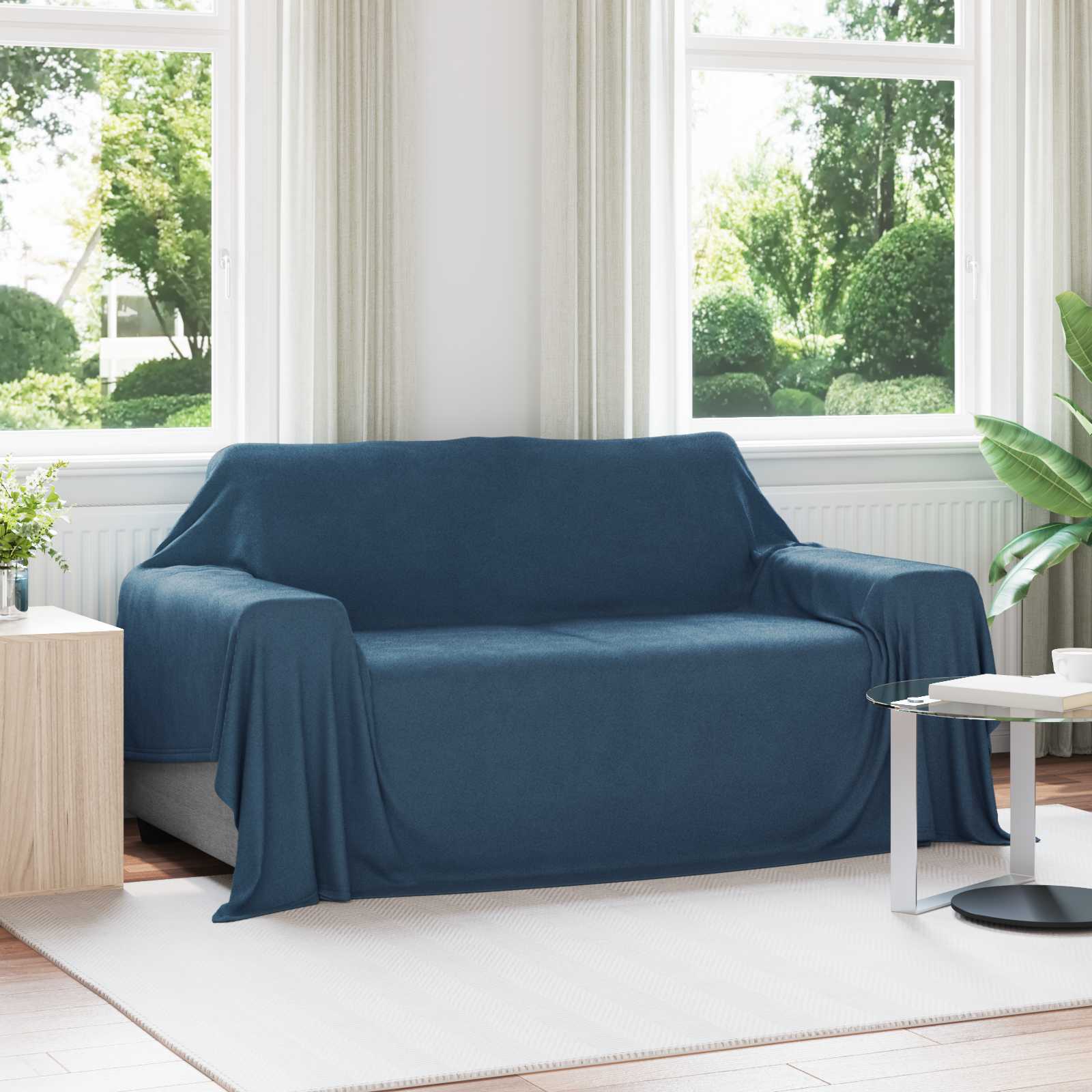 vidaXL Gooi Deken Crème 210 x 140 cm Fleece