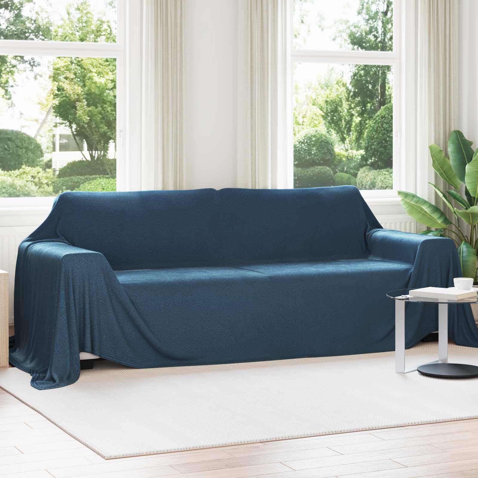 vidaXL Gooi Deken Crème 210 x 140 cm Fleece