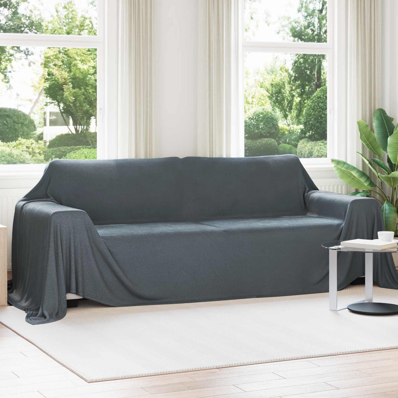 vidaXL Gooi Deken Crème 210 x 140 cm Fleece