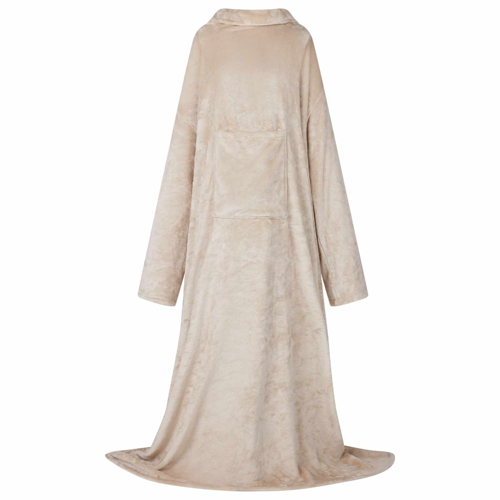 vidaXL Deken hoodie Beige Flanel