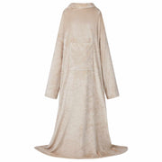 vidaXL Deken hoodie Beige Flanel