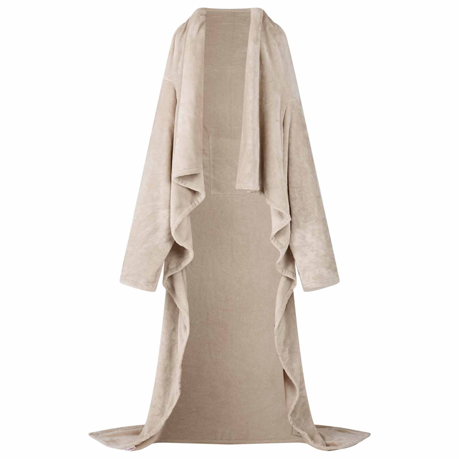 vidaXL Deken hoodie Beige Flanel