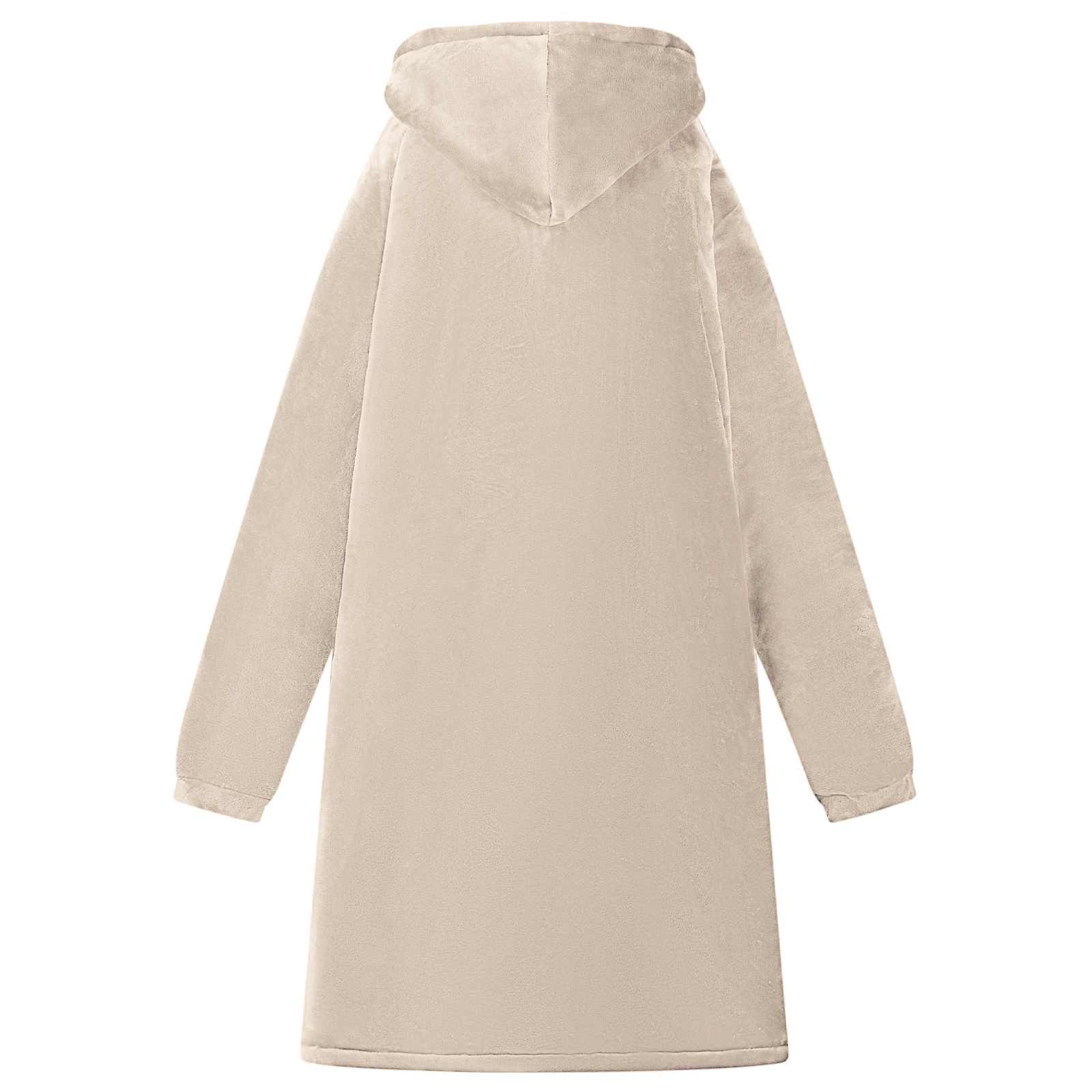 vidaXL Deken hoodie Beige l Fleece en Flanel