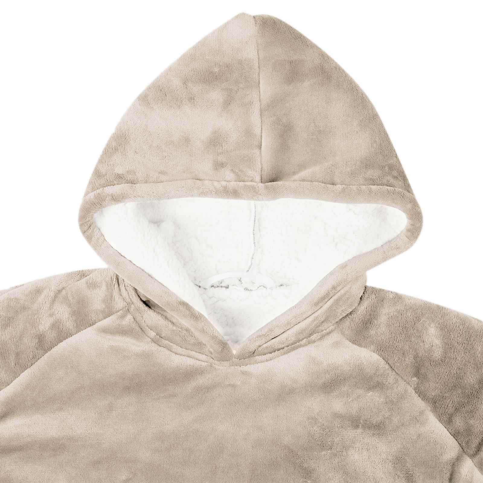 vidaXL Deken hoodie Beige l Fleece en Flanel