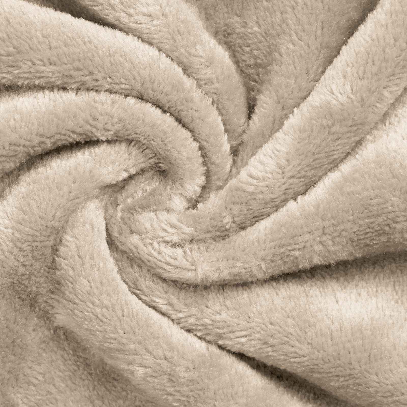 vidaXL Deken hoodie Beige l Fleece en Flanel