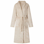 vidaXL Badjas zonder Kap Beige s Flanel