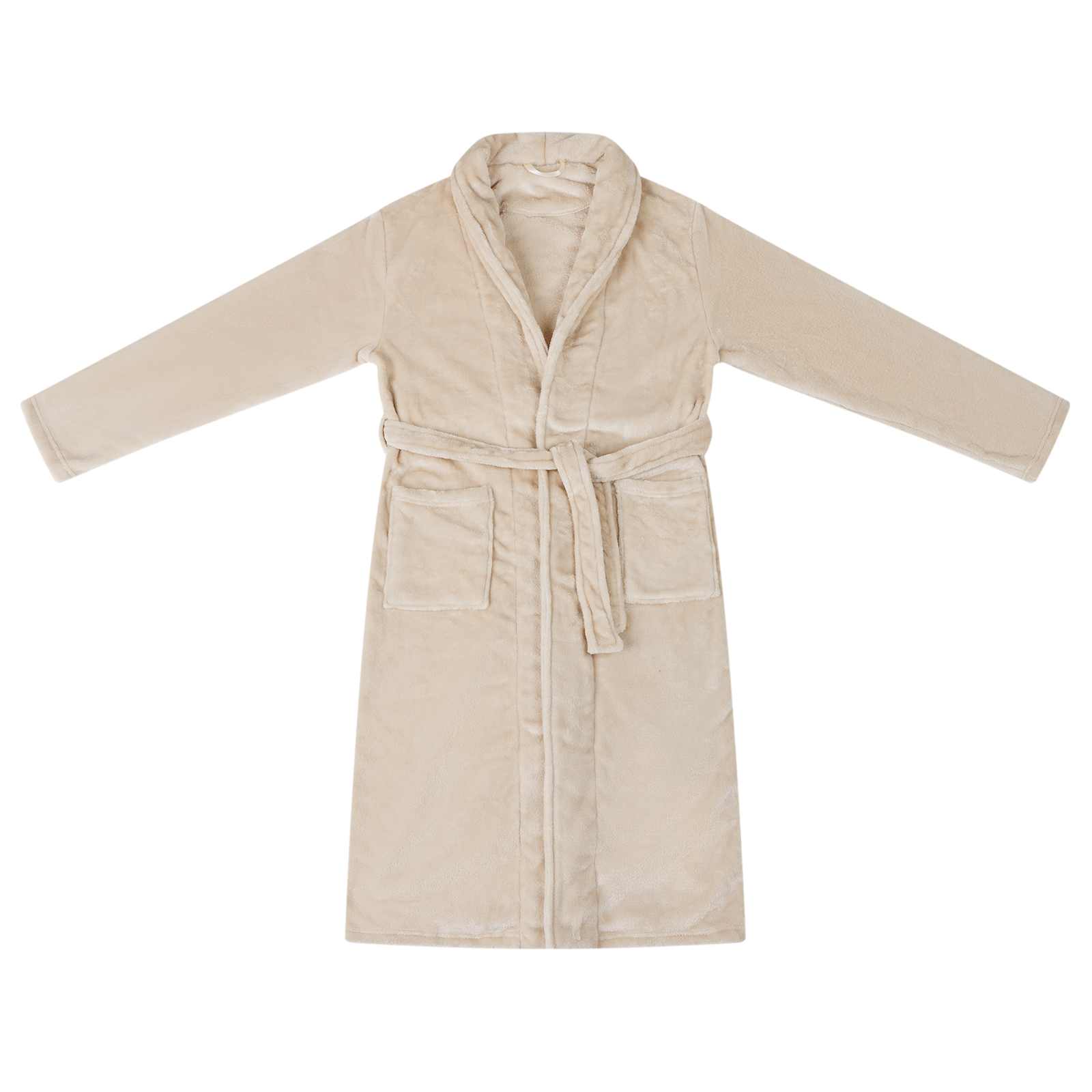 vidaXL Badjas zonder Kap Beige s Flanel
