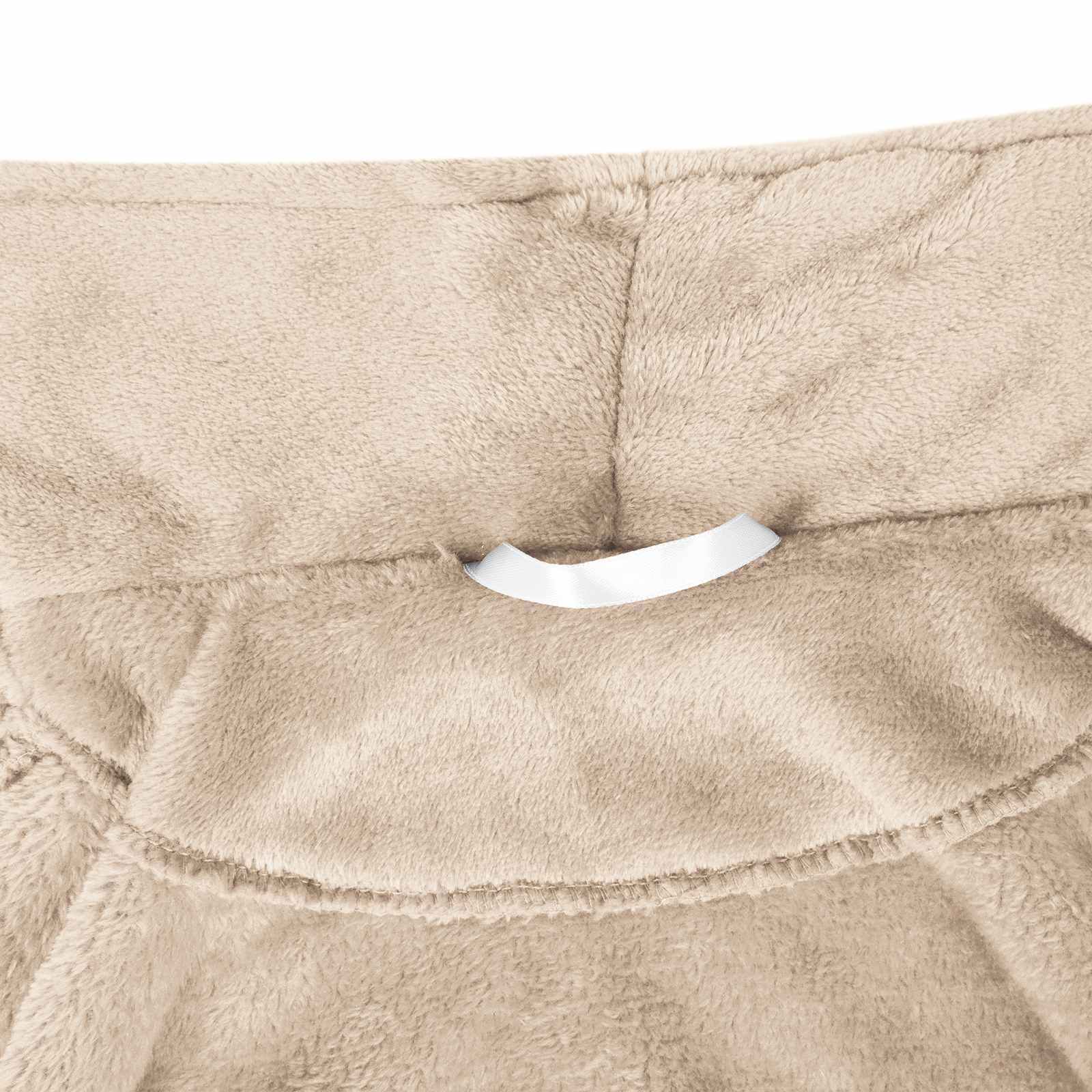 vidaXL Badjas zonder Kap Beige s Flanel