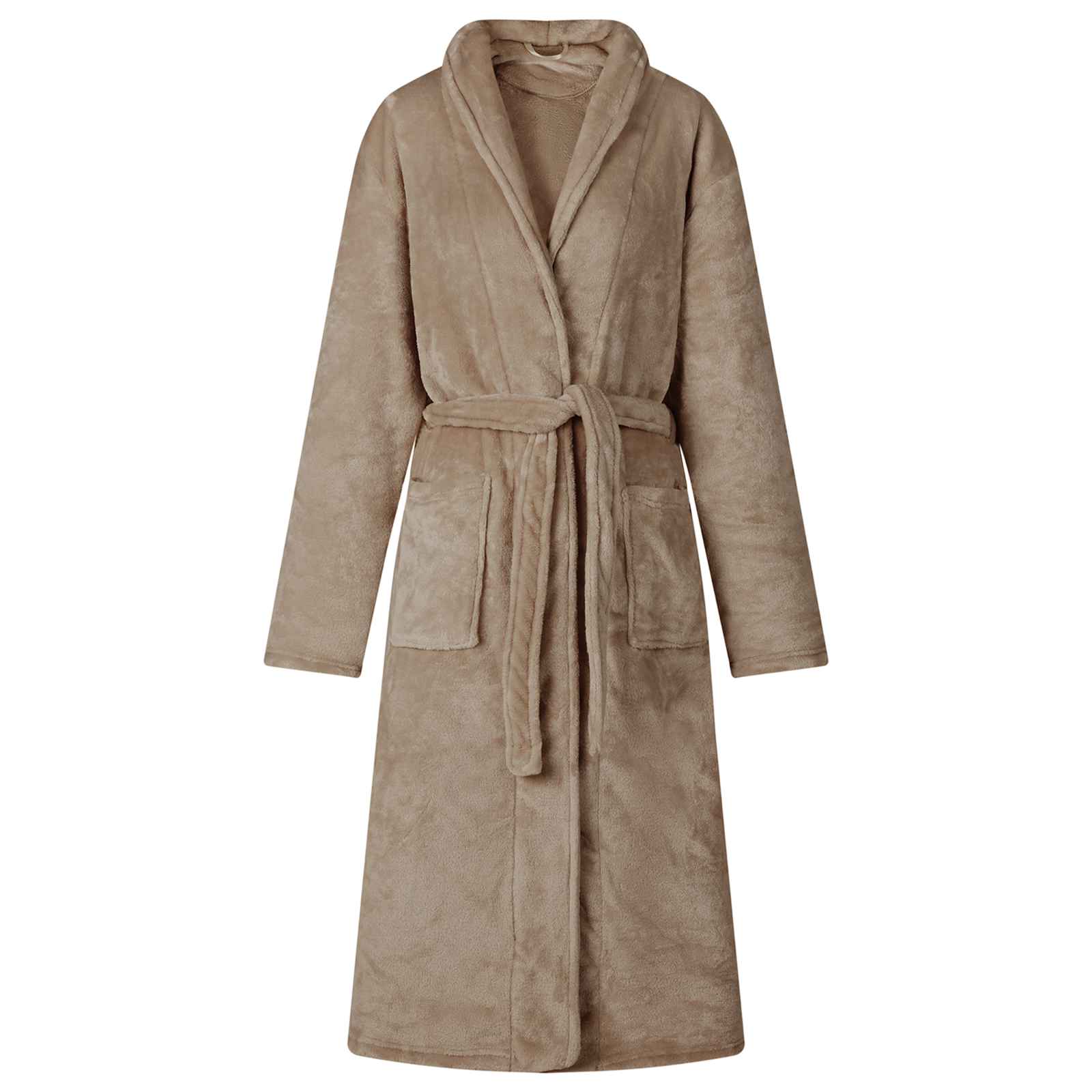 vidaXL Badjas zonder Kap Beige s Flanel