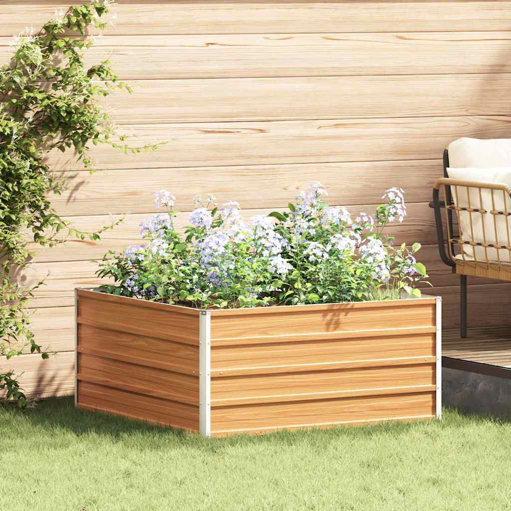 vidaXL Verhoogde plantenbak Licht Bruin 100 x 100 x 77 cm