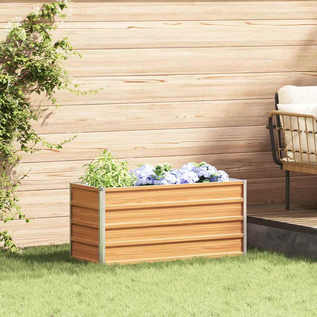 vidaXL Verhoogde plantenbak Licht Bruin 100 x 100 x 77 cm