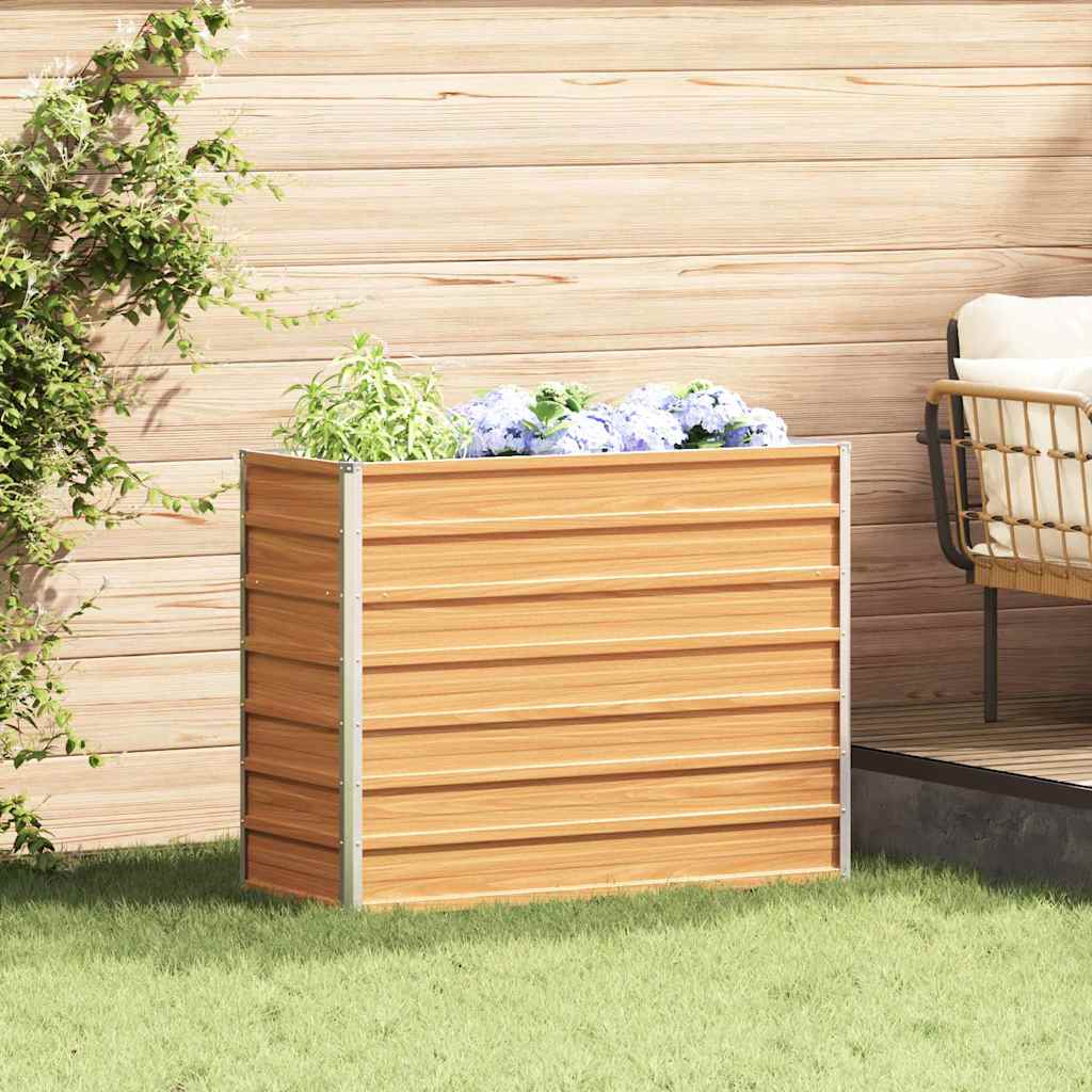 vidaXL Verhoogde plantenbak Licht Bruin 100 x 100 x 77 cm