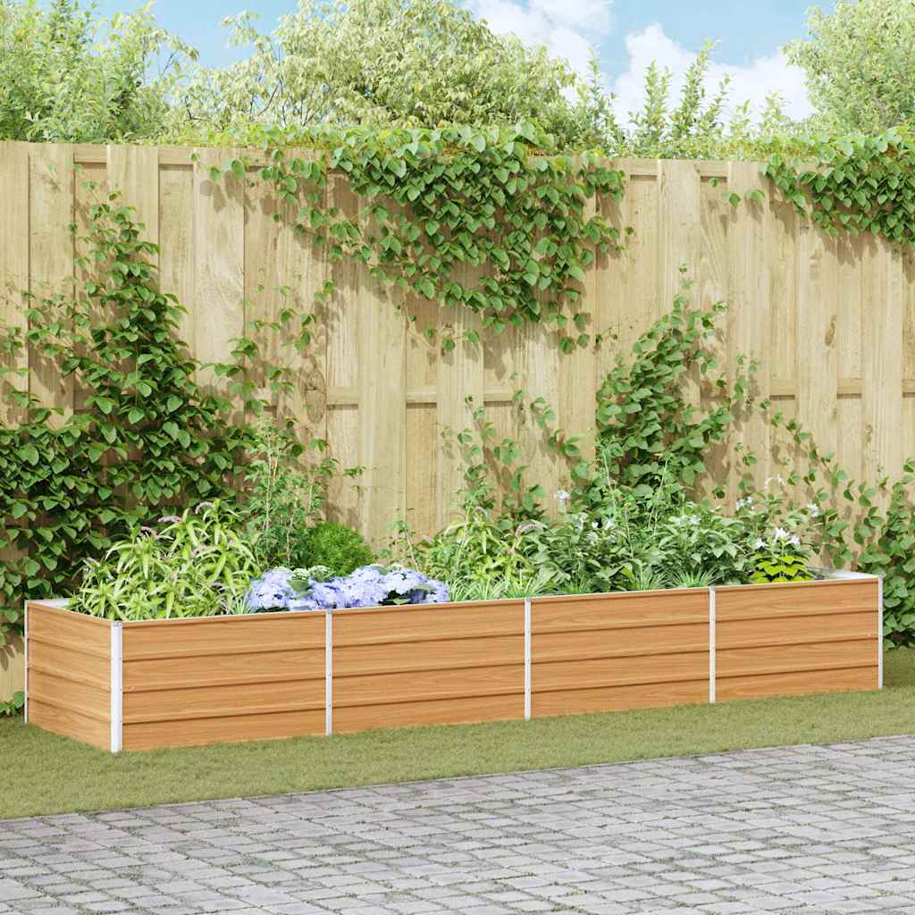 vidaXL Verhoogde plantenbak Licht Bruin 100 x 100 x 77 cm