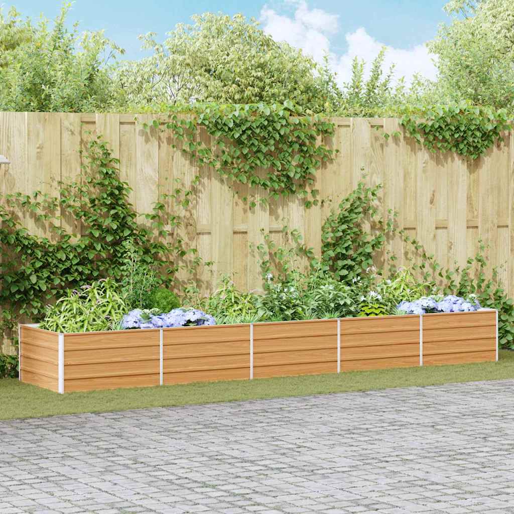 vidaXL Verhoogde plantenbak Licht Bruin 100 x 100 x 77 cm