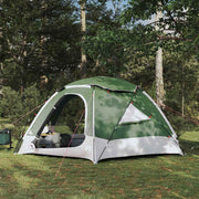 vidaXL Koepeltent met Verwijderbare Regenkap Groen 4-persoons