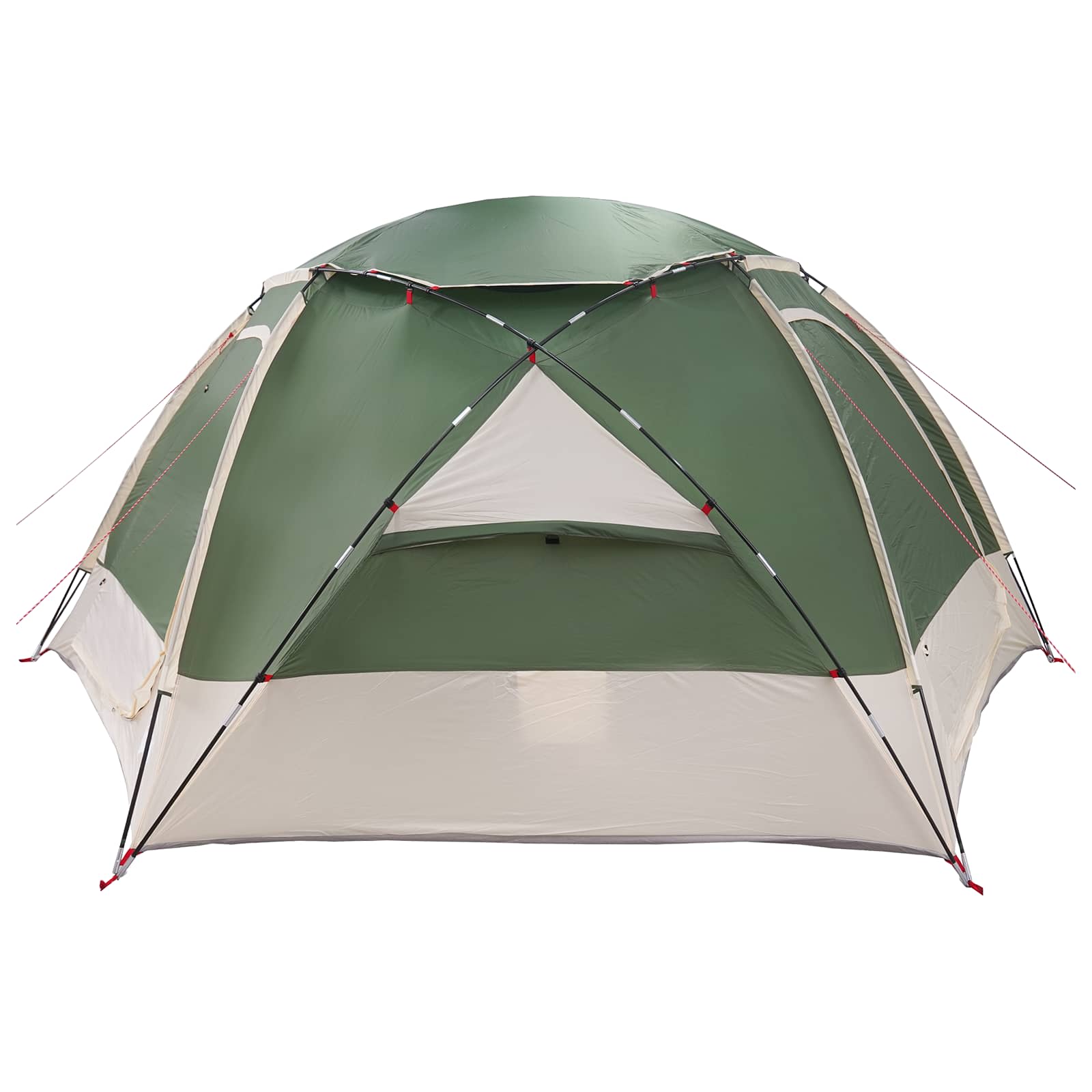 vidaXL Koepeltent met Verwijderbare Regenkap Groen 4-persoons