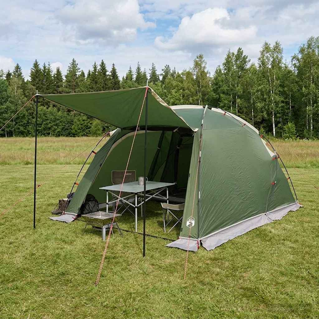 vidaXL Tunneltent Groen 361 x 235 x 147 cm