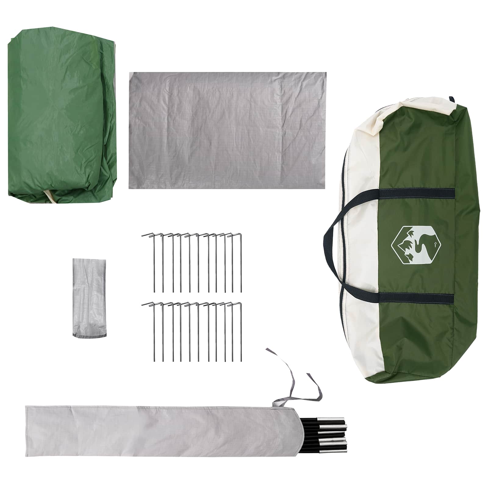 vidaXL Tunneltent Groen 520 x 260 x 175 cm