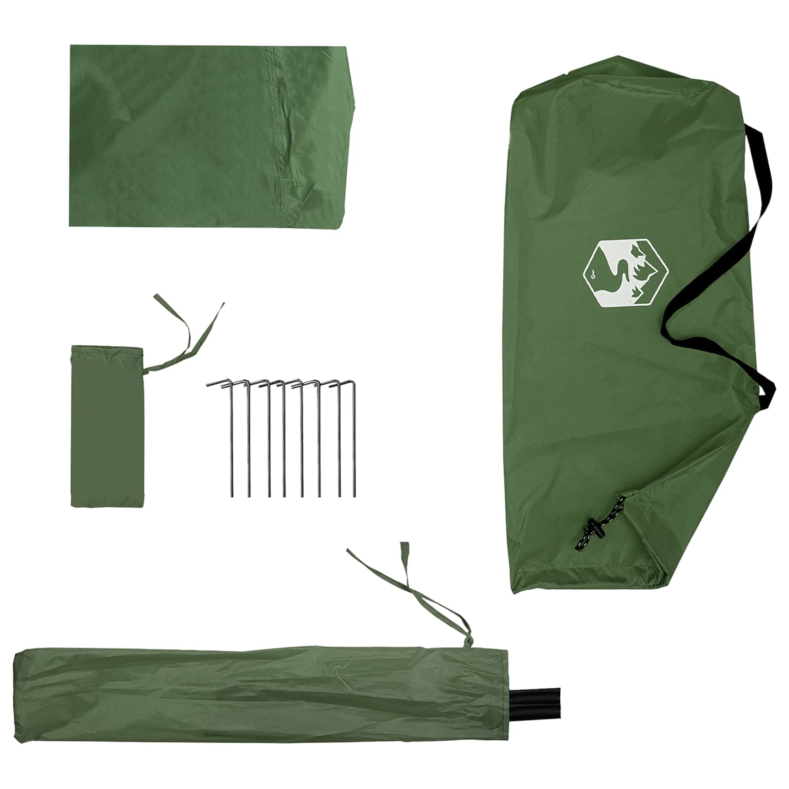 vidaXL 2-in-1 Regen Poncho met Kap Groen 262 x 126 x 130 cm