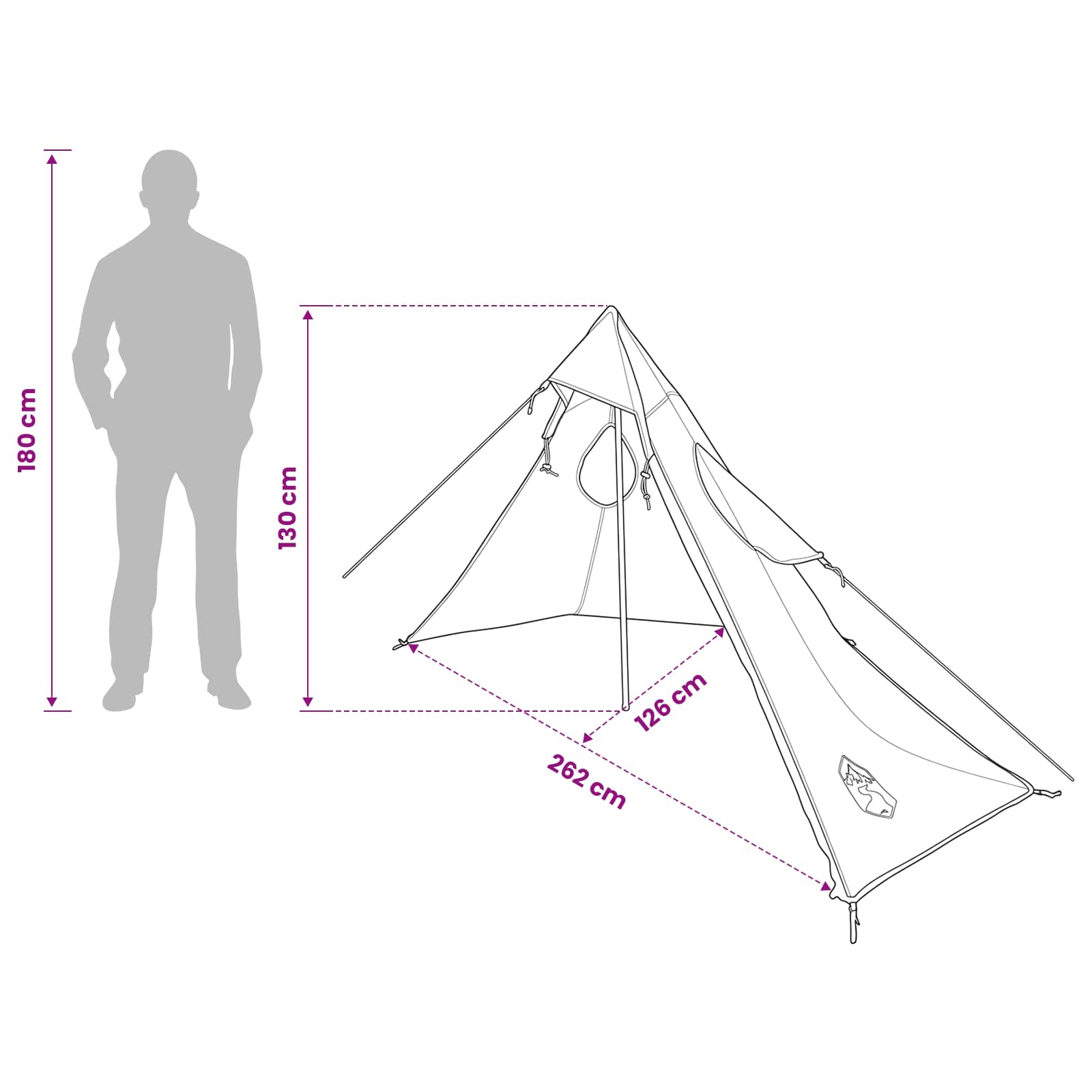 vidaXL 2-in-1 Regen Poncho met Kap Groen 262 x 126 x 130 cm