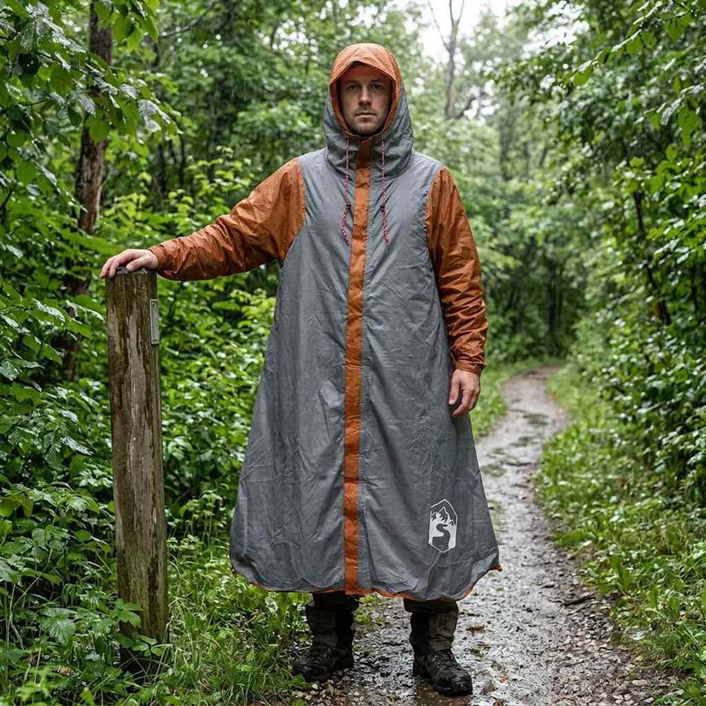 vidaXL 2-in-1 Regen Poncho met Kap Groen 262 x 126 x 130 cm