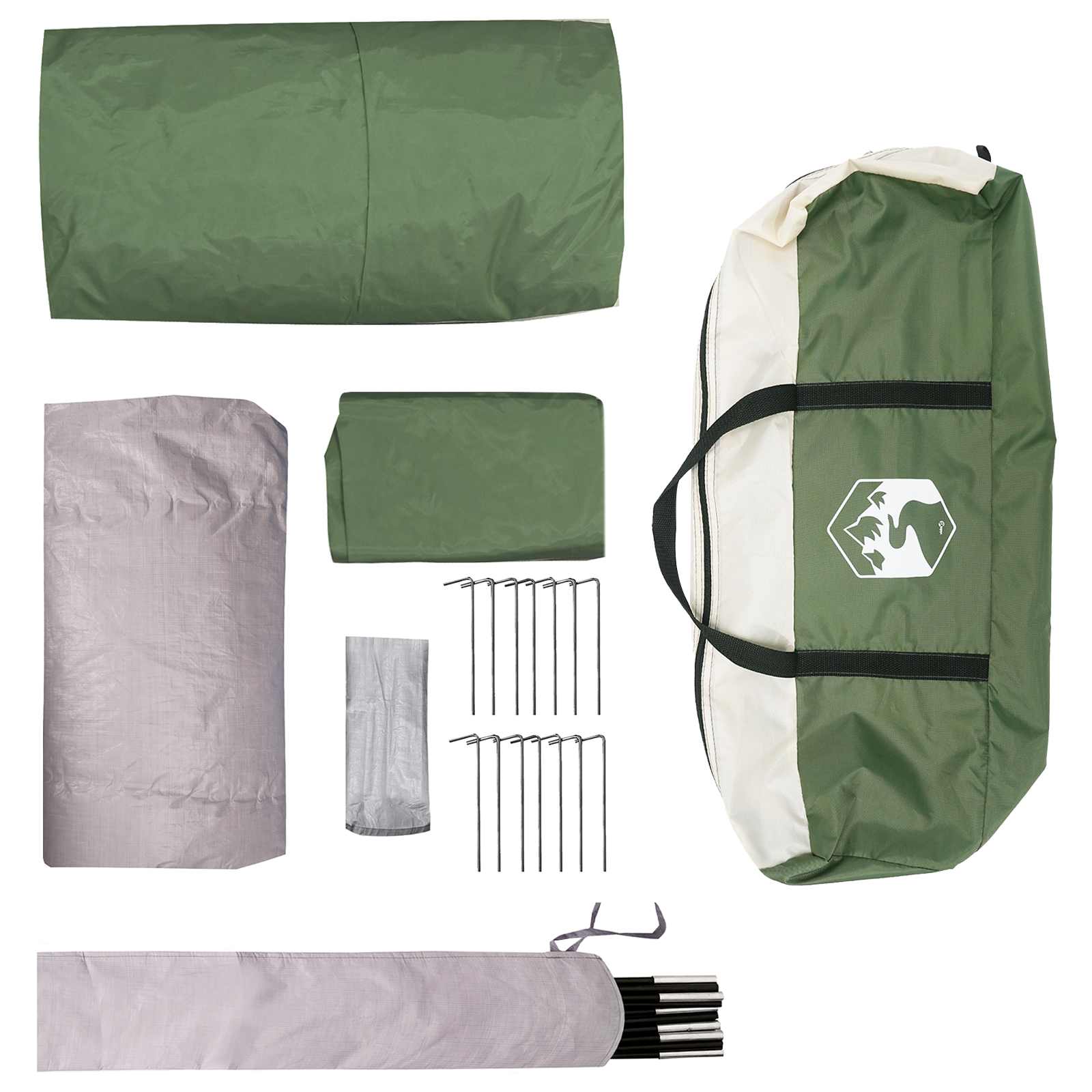 vidaXL Tunneltent Groen 275 x 240 x 200 cm