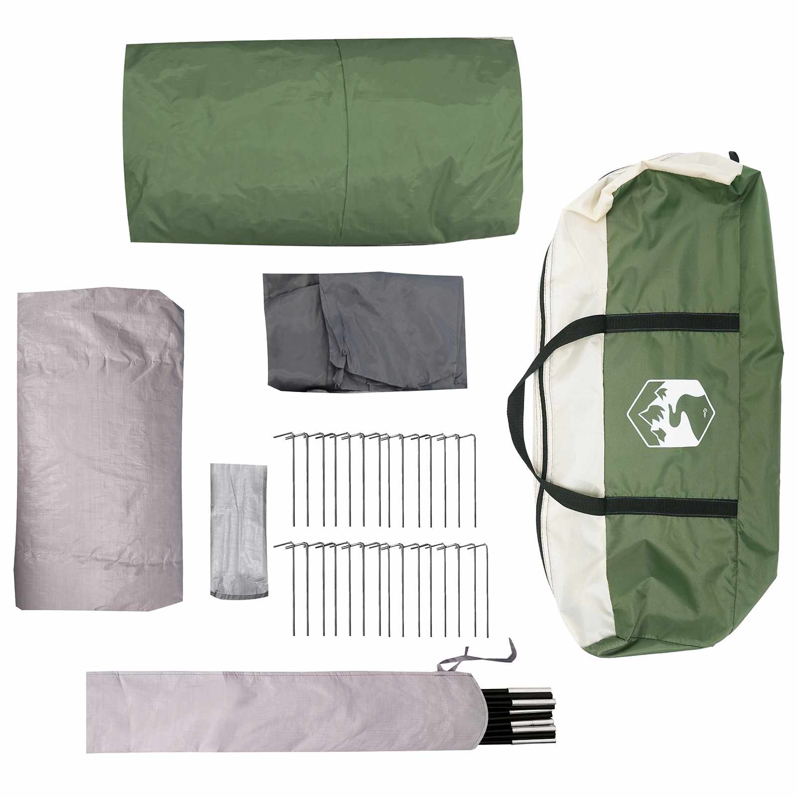 vidaXL Tunneltent Groen 400 x 278 x 182 cm