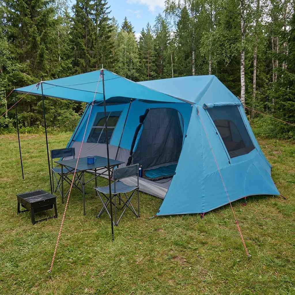vidaXL Tunneltent Groen 400 x 278 x 182 cm