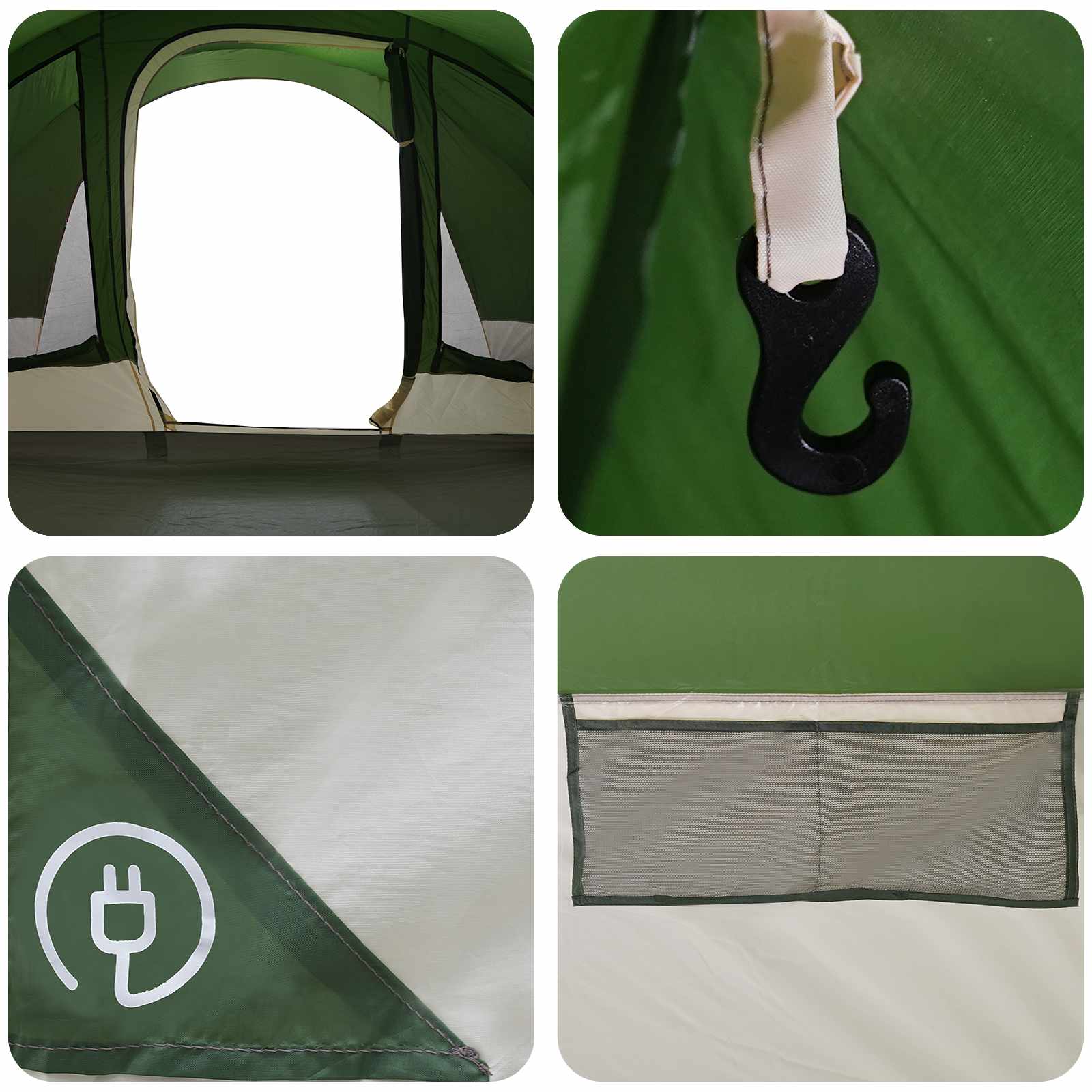 vidaXL Tunneltent Groen 560 x 395 x 212 cm