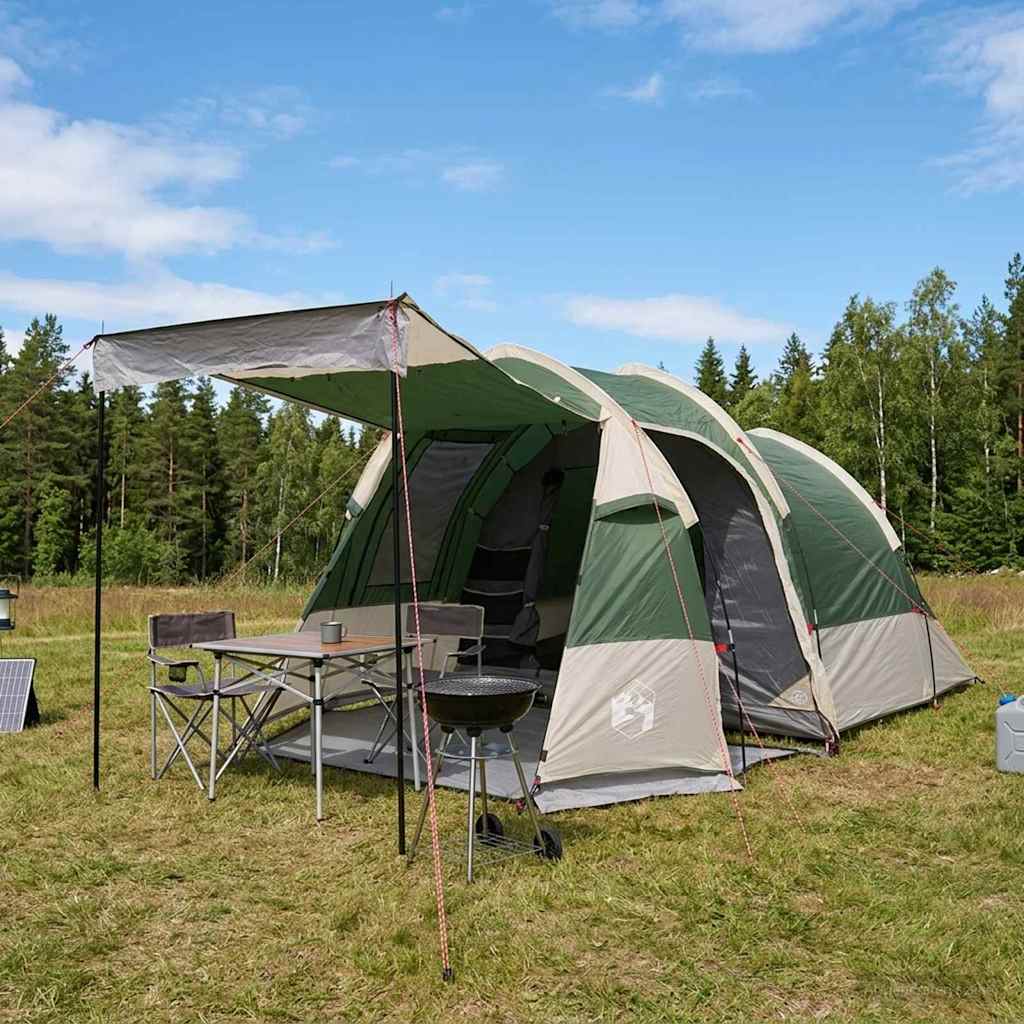 vidaXL Tunneltent Groen 390 x 215 x 152 cm