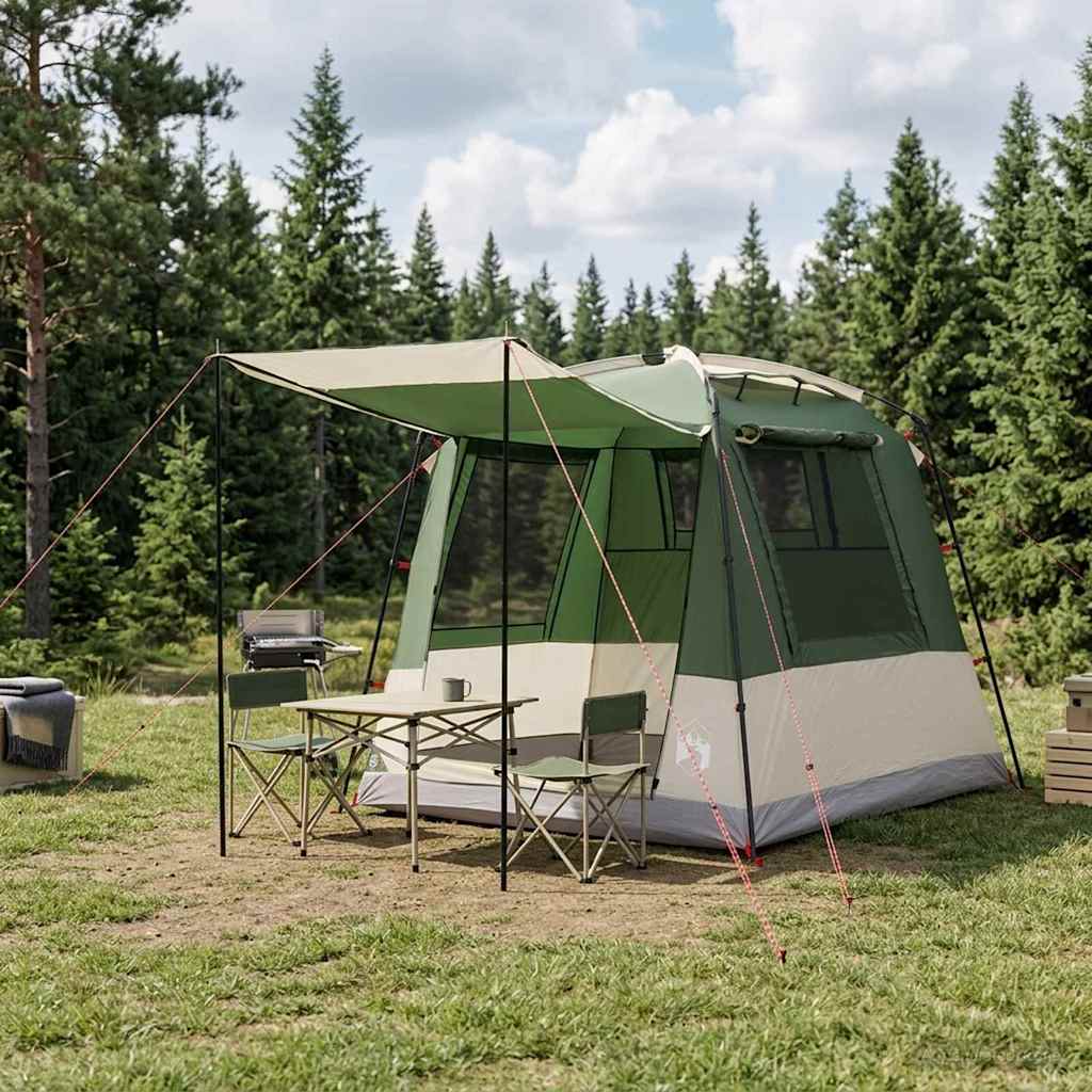 vidaXL Toilet Tent Groen 10-persoons 185T Polyester met PU Coating