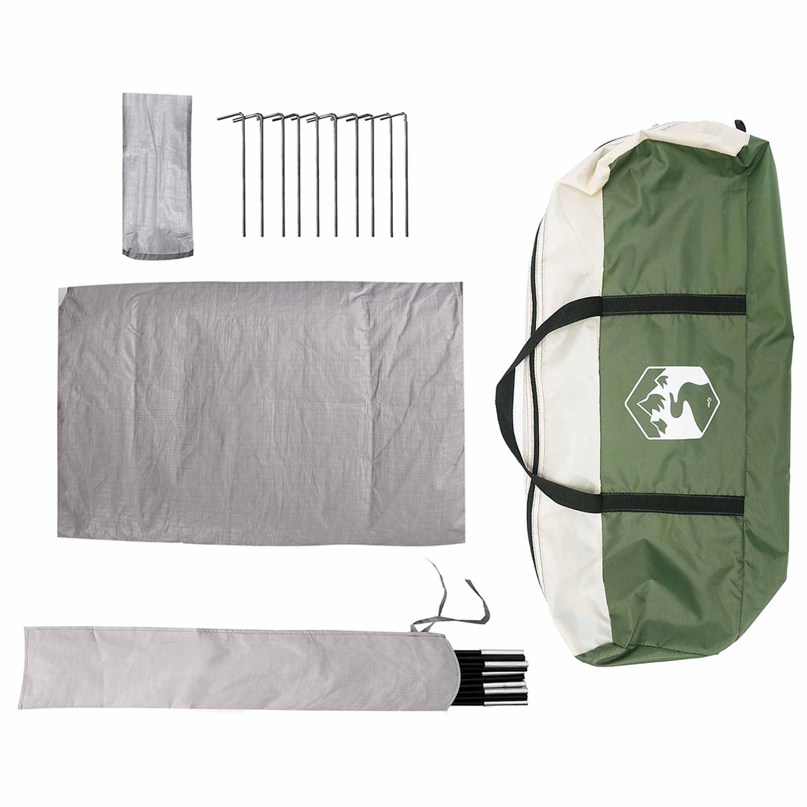 vidaXL Toilet Tent Groen 10-persoons 185T Polyester met PU Coating