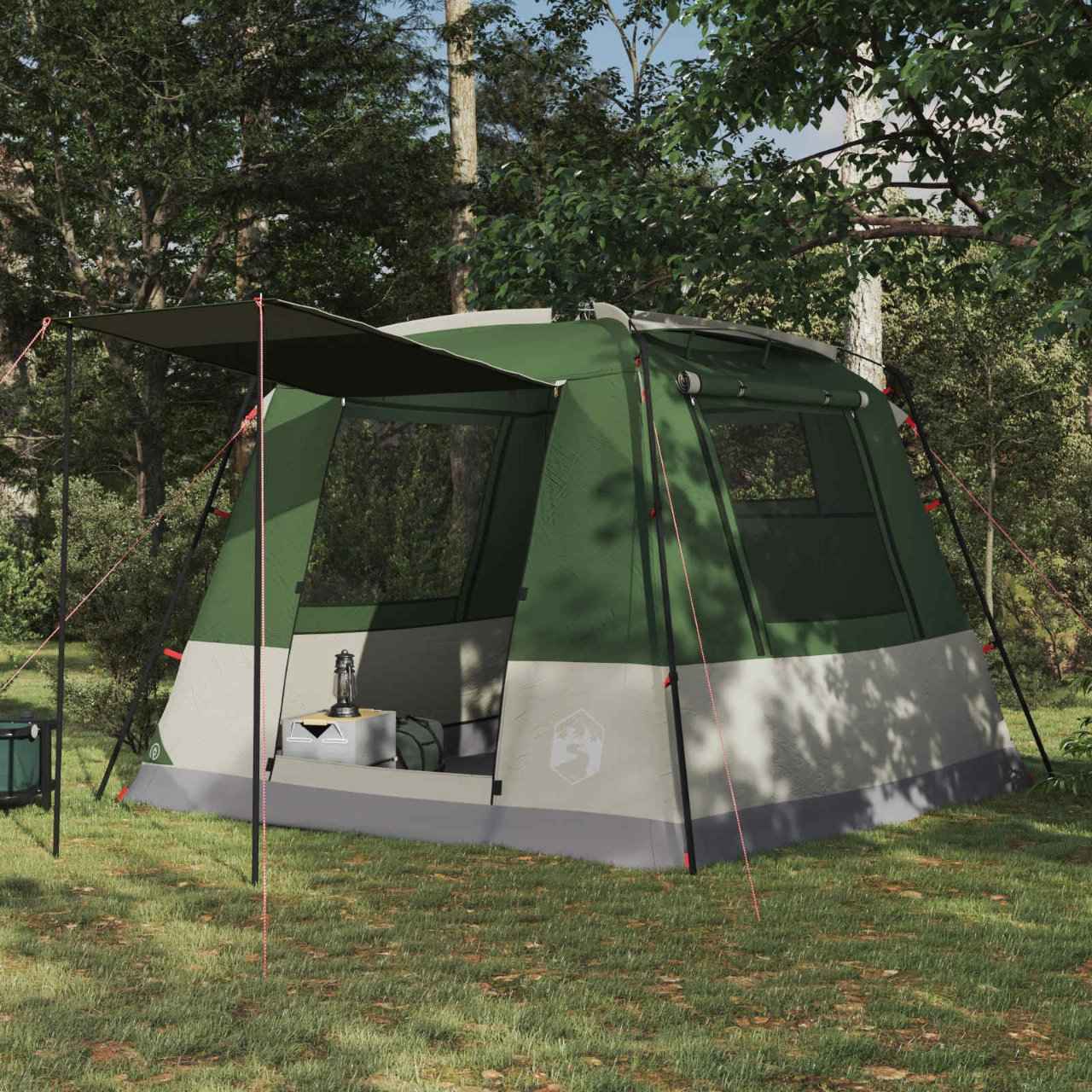 vidaXL Toilet Tent Groen 10-persoons 185T Polyester met PU Coating