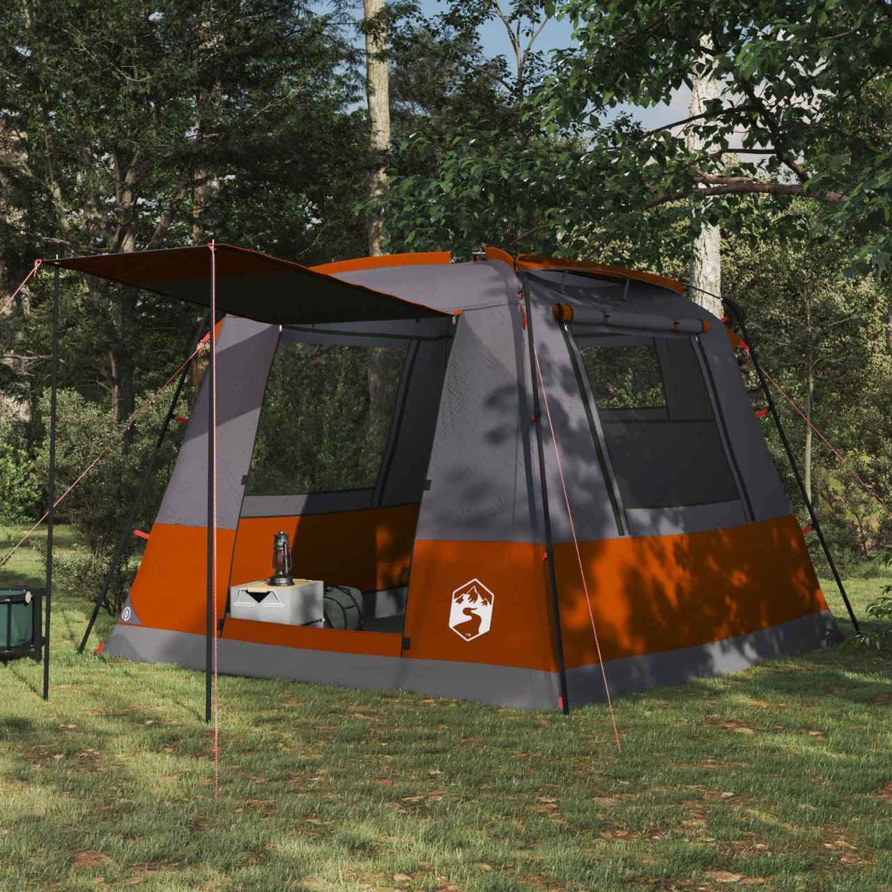 vidaXL Toilet Tent Groen 10-persoons 185T Polyester met PU Coating