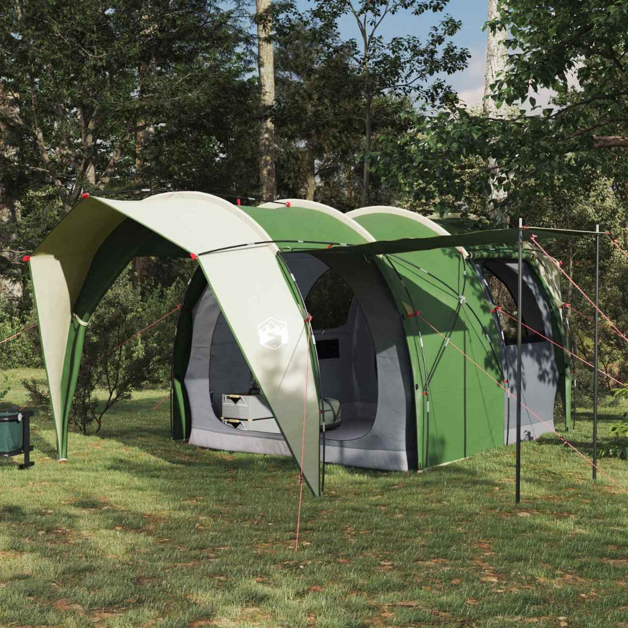 vidaXL Tunneltent Groen 382 x 262 x 214 cm