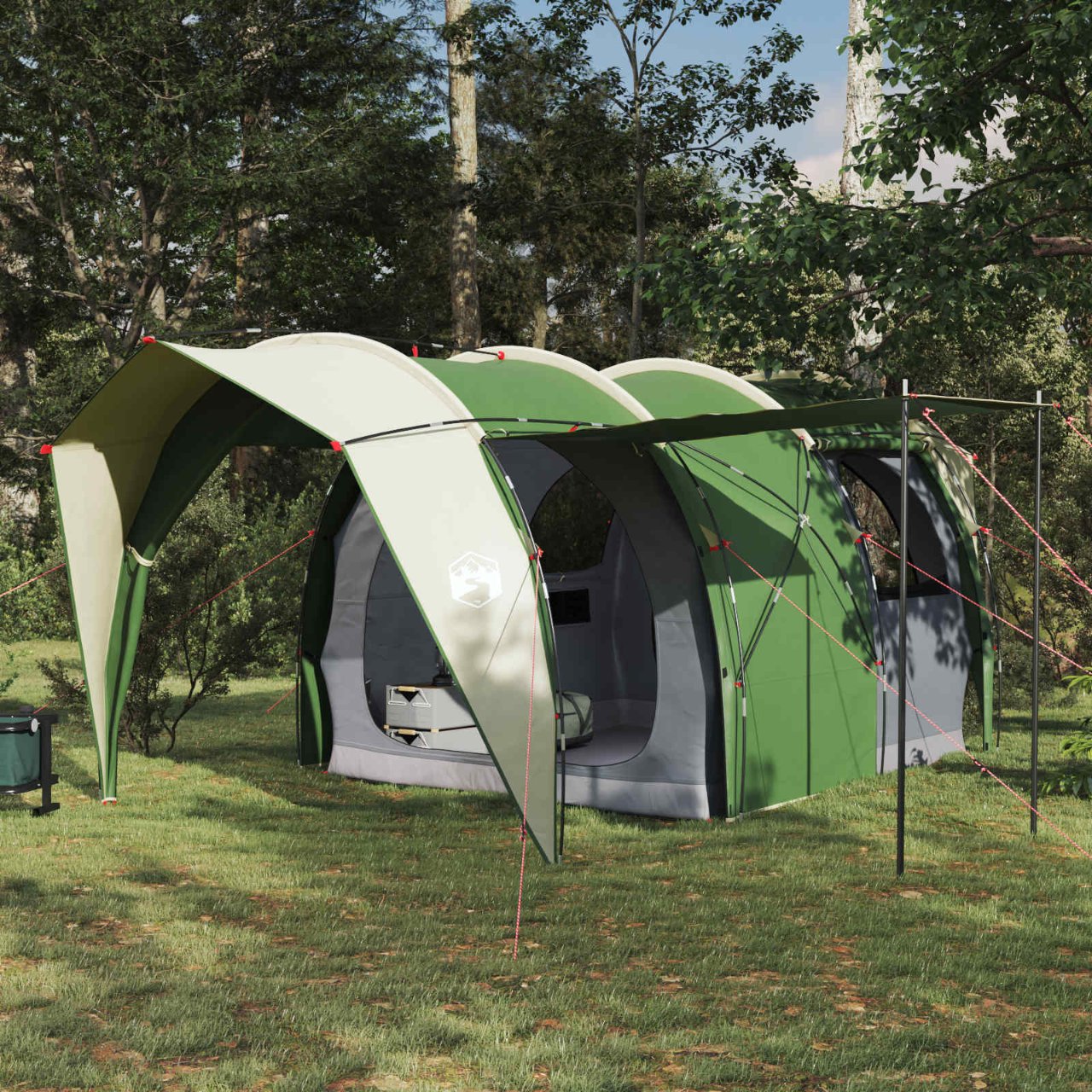vidaXL Tunneltent Groen 382 x 262 x 214 cm