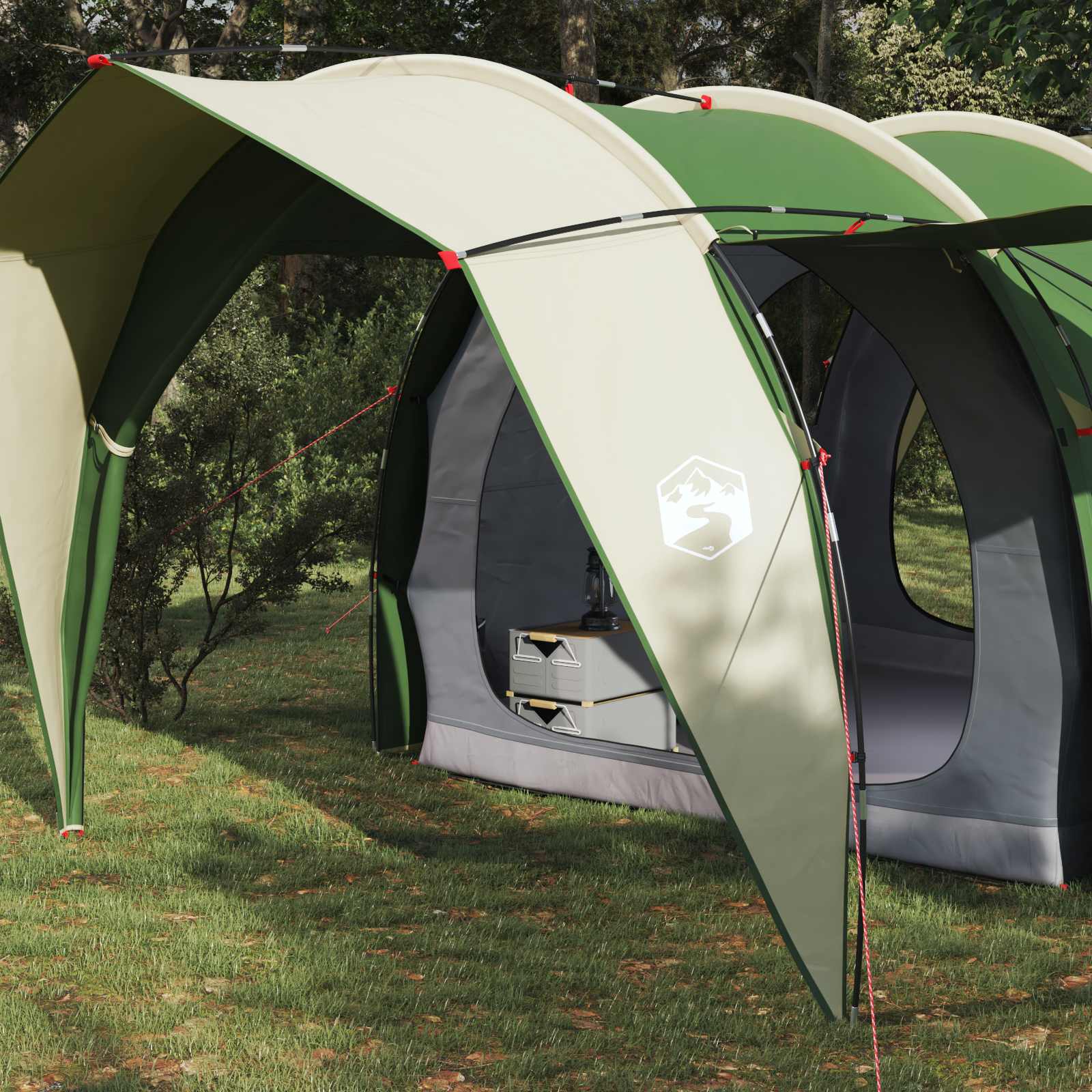 vidaXL Tunneltent Groen 382 x 262 x 214 cm