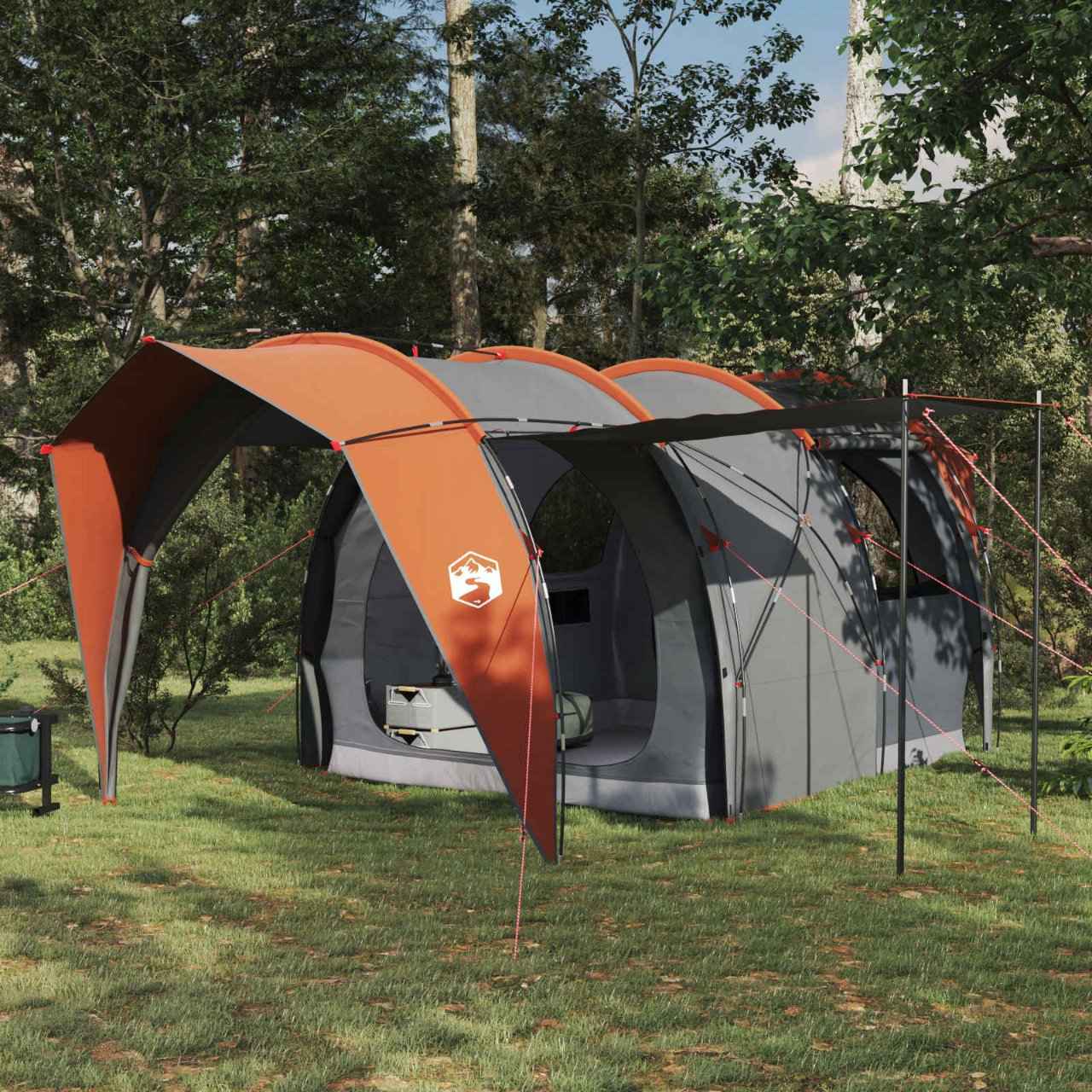 vidaXL Tunneltent Groen 382 x 262 x 214 cm