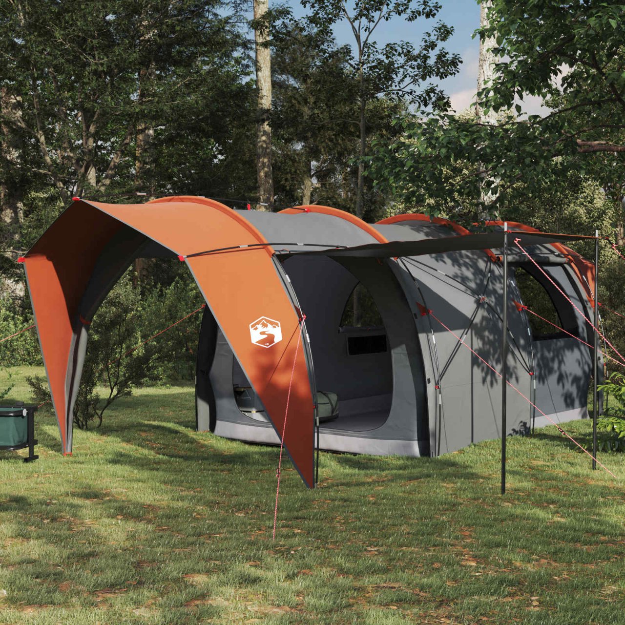 vidaXL Tunneltent Groen 382 x 262 x 214 cm