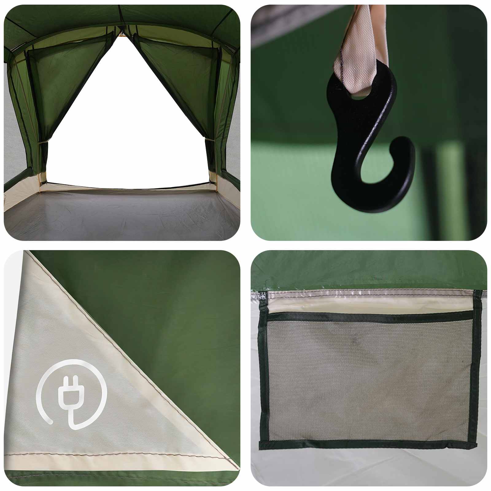 vidaXL Gezinstent Groen 550 x 555 x 208 cm
