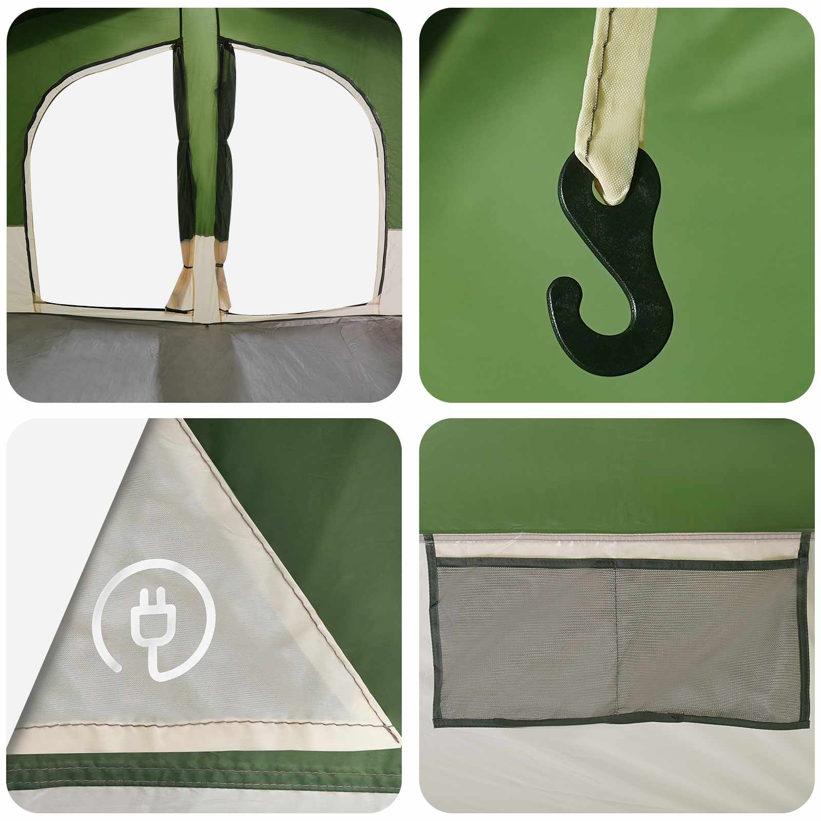 vidaXL Gezinstent Groen 533 x 312 x 230 cm