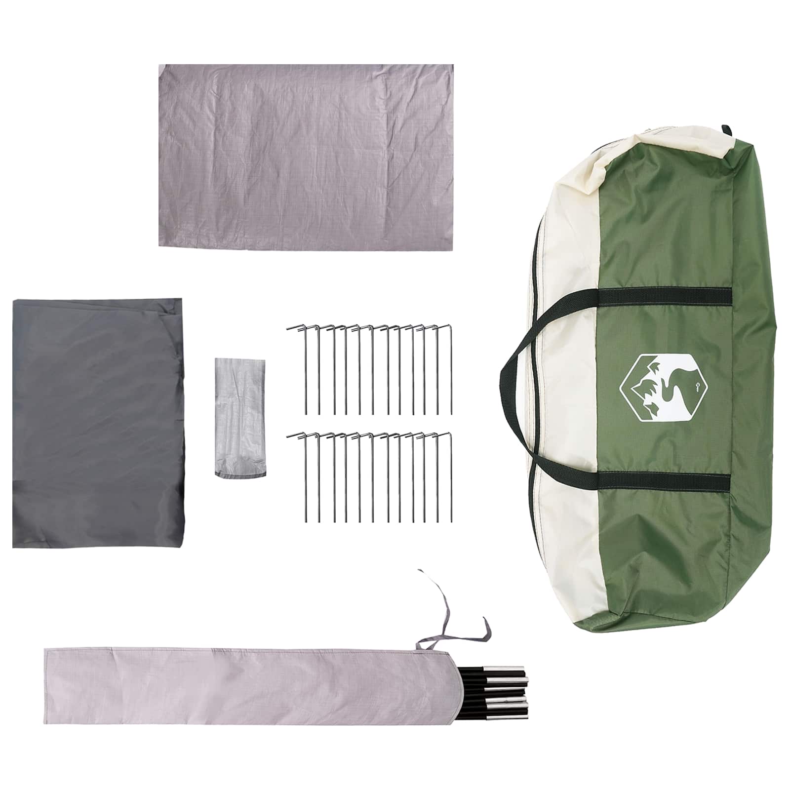 vidaXL Tunneltent Groen 505 x 330 x 204 cm