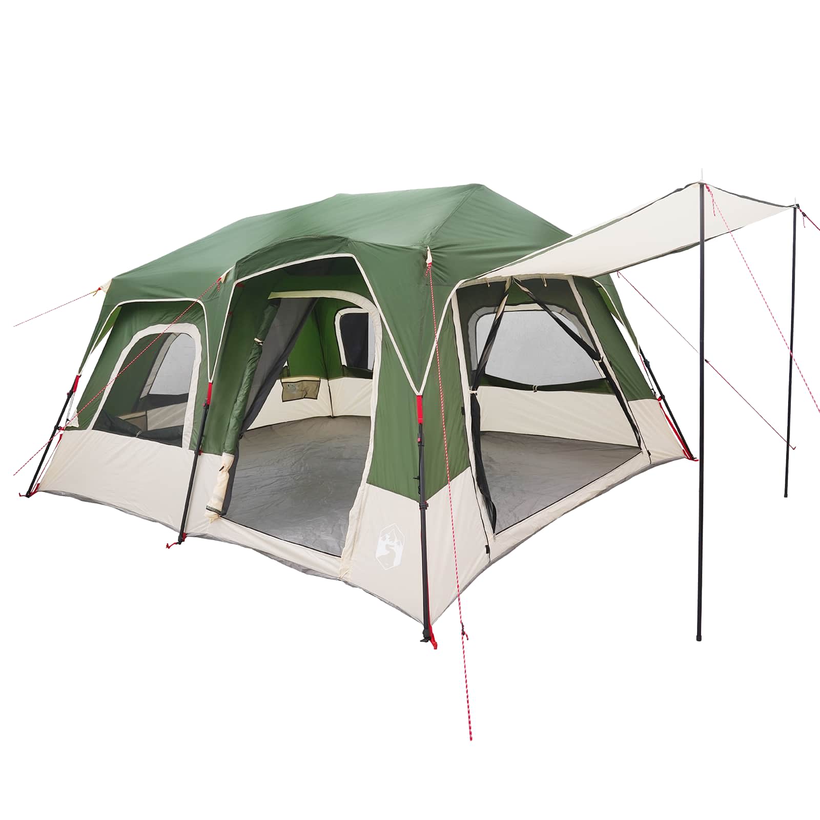 vidaXL Directe Tent Groen 8-persoons 185T Polyester met PU Coating