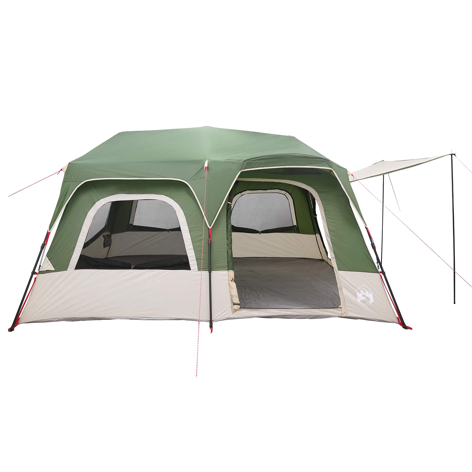 vidaXL Directe Tent Groen 8-persoons 185T Polyester met PU Coating