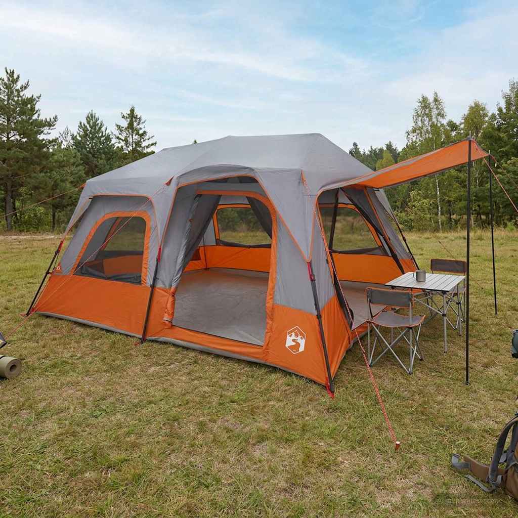 vidaXL Directe Tent Groen 8-persoons 185T Polyester met PU Coating