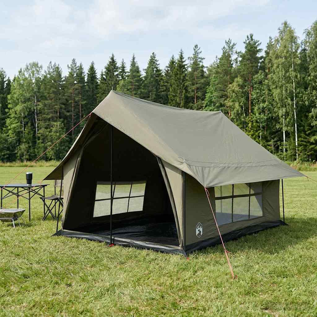 vidaXL Huisje Tent Crèmekleurig 340 x 246 x 210 cm Polykatoen