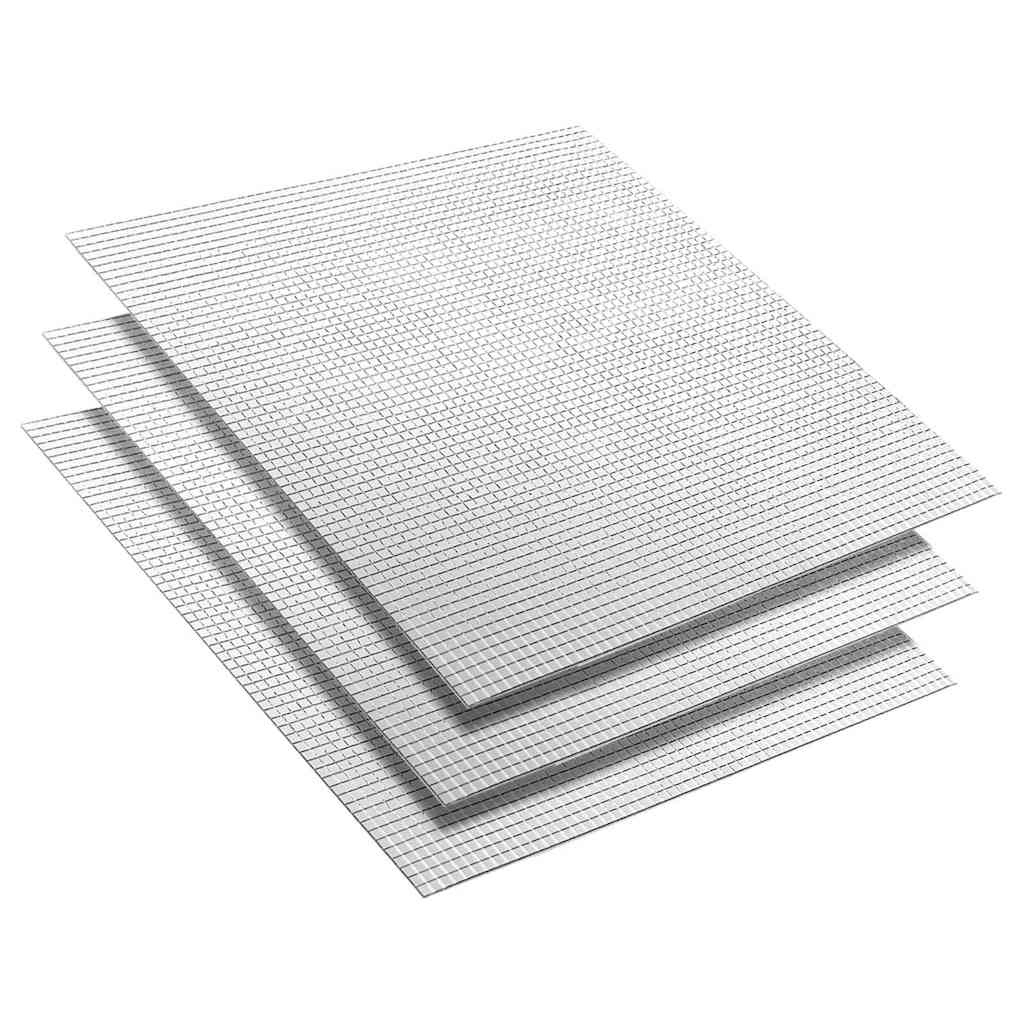 vidaXL Spiegelmozaïek Tegel Geometrisch 3 pcs Zilver 30 x 30 cm Glas
