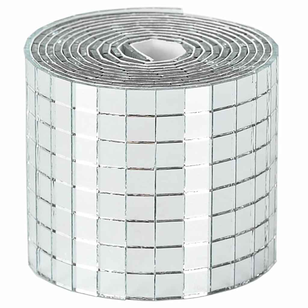 vidaXL Spiegelmozaïek Tegel Geometrisch 12 pcs Zilver 100 x 4 cm Glas